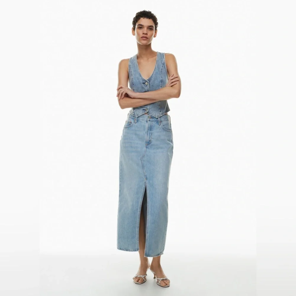 Denim Forum The 90s Vintage Jean Skirt - Picture 5 of 8
